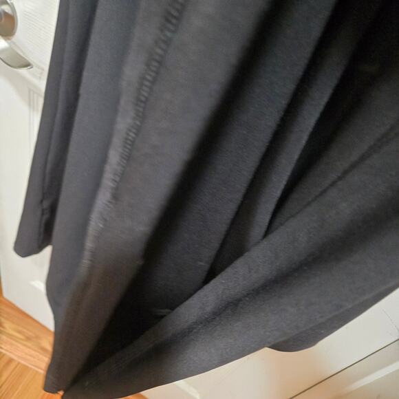 Chico’s 12/14 Black Knit Maxi Dress 3/4 Sleeve with Pockets - Picture 11 of 12